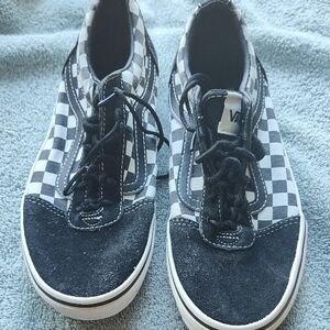 Vans Kids Checkered Black and White Sneakers